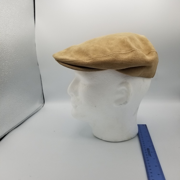 Eddie bauer suede newsboy cap in tan - Picture 8 of 10